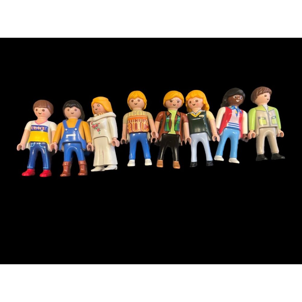 Lot of 8 Playmobil Grown Up Figures‎ - Females & Males - Play Pretend Toys